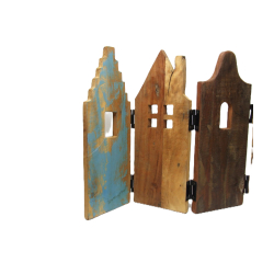 Domek Domki z egzotycznego drewna dekoracja stojąca